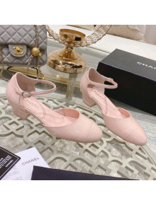 Chanel Patent Calfskin Open Shoe/Pumps G38571 Light Pink 2021 