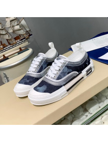 Dior B23 Low-top Sneakers in Navy Blue Fabric 2021 H06005