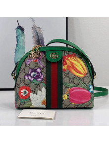 Gucci Ophidia GG Flora Small Shoulder Bag ‎499621 Green 2019