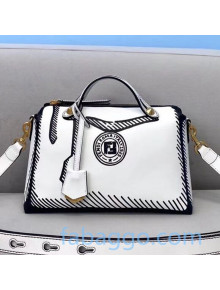 Fendi By The Way Medium Boston Bag White 2020