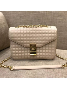 Celine Quilted Calfskin Medium C Bag Beige 2019