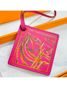 Hermes Carre Calfskin Nano Bag Charm Pink 2021