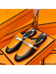 Hermes Oz Mule in Smooth Calfskin with Iconic Kelly Buckle Black/Brown 54 2022(Handmade) 