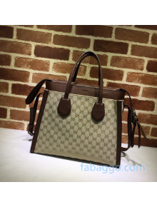 Gucci GG Canvas Tote 370822 Coffee Brown/Beige 2020