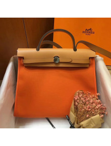 Hermes Herbag 31cm PM Double-Canvas Shoulder Bag Orange/Yellow