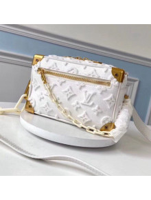 Louis Vuitton Mini Soft Trunk Bag in Embroidered Tuffetage Canvas M44480 White 2021