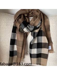 Burberry Check Cashmere Scarf 100x200cm Beige 2021 110315