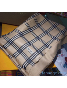 Burberry Cashmere & Silk Check Long Scarf Khaki 2020