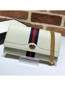 Gucci Ophidia Leather Chain Wallet 546592 White 2019