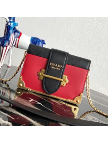 Prada Cahier Calf Leather Bag 1BH018 Red 2019