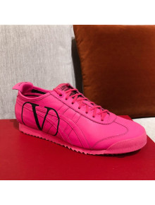 Valentino VLogo Straped Leather Sneakers Pink 2021