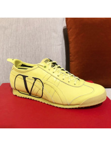 Valentino VLogo Straped Leather Sneakers Yellow 2021