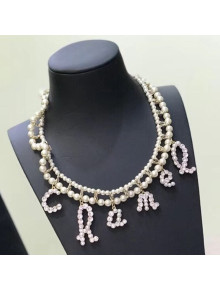 Chanel Double Pearl Short Necklace 2019