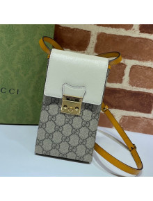 Gucci GG Vertical Clutch with Strap 658229 Beige/White/Yellow 2021