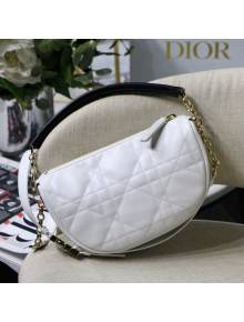 Dior Small Vibe Hobo Bag in White Cannage Lambskin M8022 2022