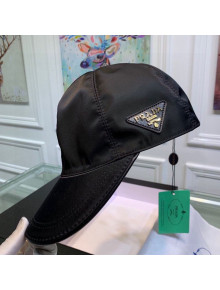 Prada Nylon Baseball Hat Black 2021