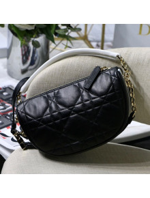 Dior Small Vibe Hobo Bag in Black Cannage Lambskin M8022 2022