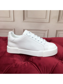 Dolce Gabbana Portofino Sneakers in Nappa Leather and Rubber Toe-cap White 2020