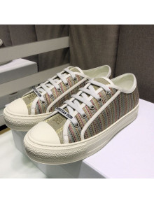 Dior Walk'n'Dior Sneakers in Multicolor Gold Metallic Thread Embroidered Cotton 2021