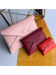 Louis Vuitton Pochette Kirigami Triple Envelope Pouch in Epi Leather M62457 Pink 2019