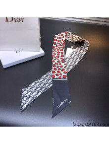 Dior Silk Twilly Bandeau DSTB121304 7x120cm Red 2021