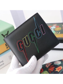 Gucci Wallet with Gucci Blade Embroidery 597674 Black 2019