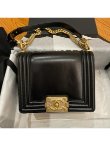 Chanel Calfskin Mini Boy Flap bag AS3018 Black 2021 