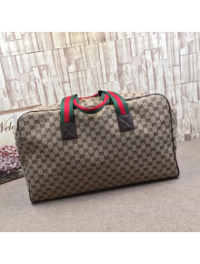 Gucci GG Canvas Duffle Travel Bag 146310 Beige 2021