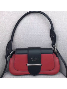 Prada Sidonie Leather Shoulder Saddle Bag 1BD168 Red 2019