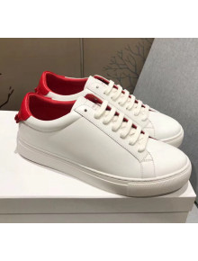 Givenchy White Calf Leather Sneaker Red 2019