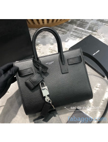 Saint Laurent Classic Nano Sac De Jour in Black Goatskin 2021