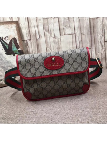 Gucci GG Supreme Belt Bag 493930 Red 2017