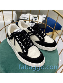 Chanel Velvet Sneakers G36295 White/Black 2020