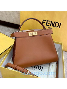 Fendi Peekaboo ISeeU Medium Bag in Brown Leather 2020