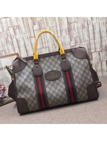 Gucci Soft GG Supreme Duffle Bag with Web 480500 2017