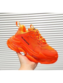 Balenciaga Triple S Clear Outsole Sneakers Orange 2019