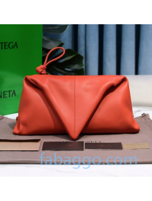 Bottega Veneta BV Trine Lambskin Clutch Orange 2020