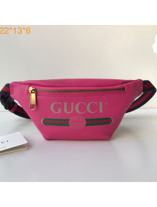 Gucci Logo Print Small Belt Bag 527792 Pink 2019