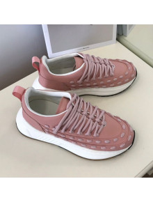 Bottega Veneta Silky Calfskin Braided Sneakers Pink 2019 