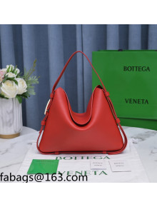 Bottega Veneta Cradle Calfskin Shoulder Bag 680057 Dark Red 2021 