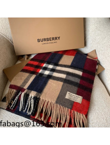 Burberry Check Cashmere Scarf 30x168cm Multicolor 2021 110335