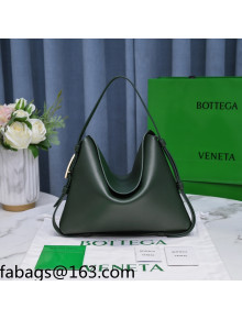 Bottega Veneta Cradle Calfskin Shoulder Bag 680057 Dark Moss Green 2021 