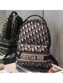 Dior Small Diortravel Original Blue Oblique Canvas Backpack 2019