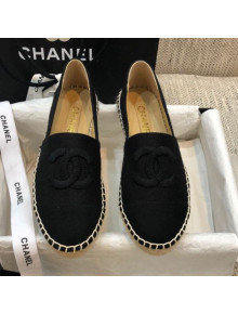 Chanel Denim Espadrilles G29762 Black 2021