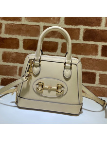 Gucci Horsebit 1955 Leather Mini Top Handle Bag 640716 Beige 2021