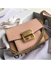 Givenchy Mini GV3 Bag in Grained and Suede Leather Nude 2018