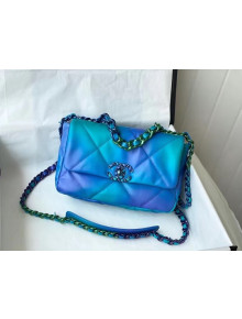 Chanel 19 Tie and Dye Calfskin Small Flap Bag AS1160 Blue/Purple 2021 TOP