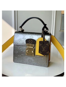 Louis Vuitton Spring Street in Monogram Vernis Leather M90376 Metallic Gray 2019