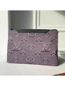 Louis Vuitton Men's Monogram Reversible Pouch M68777 Grey/Black/Rainbow 2019