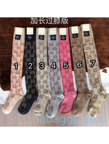 Gucci GG Gold Lame Over Knee Long Sock 7 Colors 2020